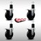 Service Caster 5'' SS Soft Rubber Swivel 1-3/4'' Expanding Stem Caster Set Total Lock Brake, 4PK SCC-SSEXTTL20S514-SRS-134-4 - alternate 3